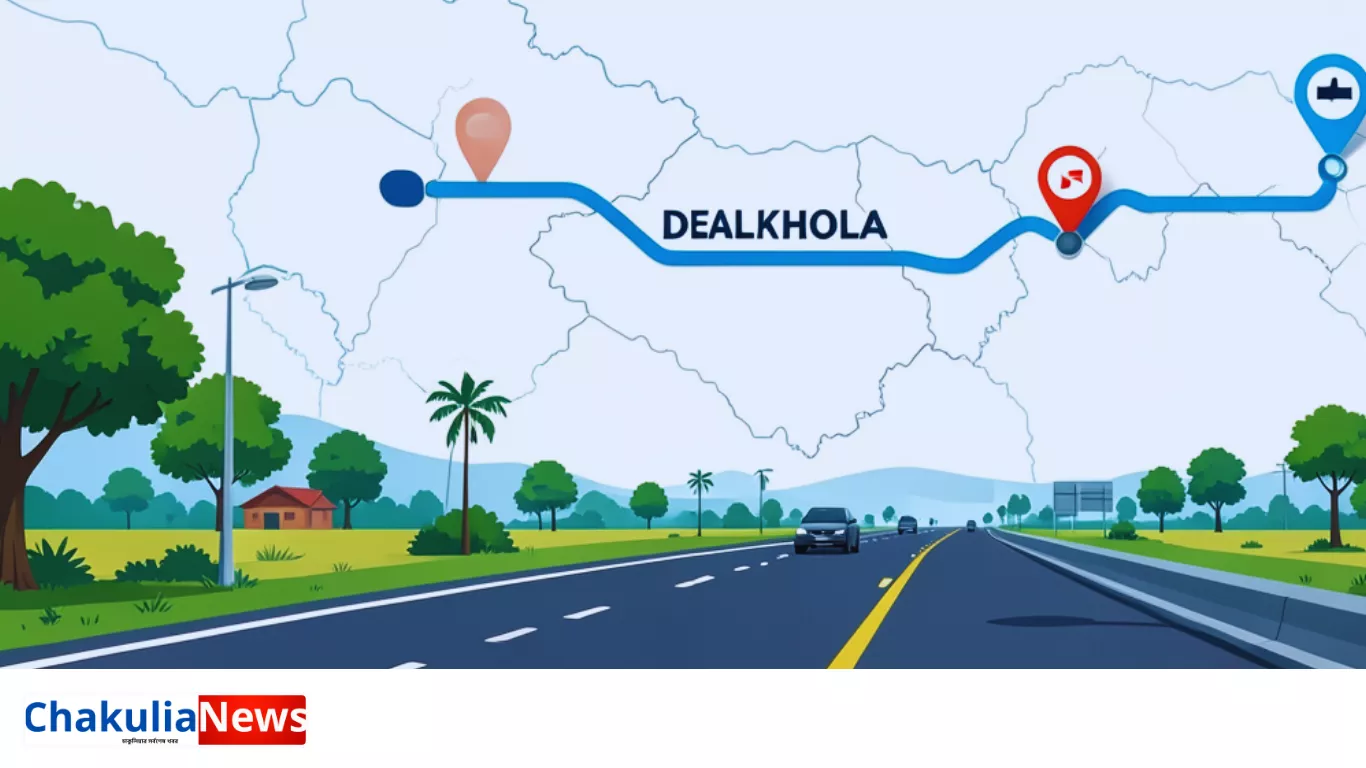 Dalkhola to chakulia west bengal distance 2026