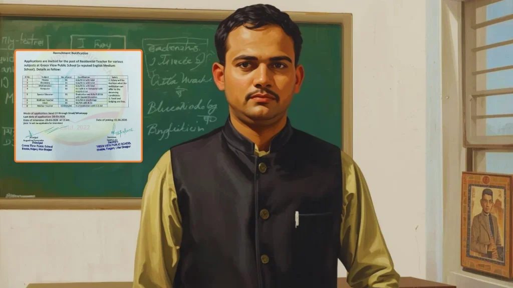 Green View Public School Teacher Recruitment: উত্তর দিনাজপুর জেলার রায়গঞ্জে শিক্ষক নিয়োগের একটি গুরুত্বপূর্ণ বিজ্ঞপ্তি প্রকাশ করা হয়েছে।